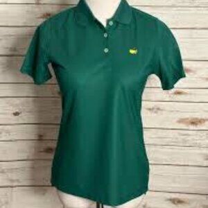 MASTERS Tech Polo Stretch Golf Shirt Size L Women National Augusta Ga Golf NWOT